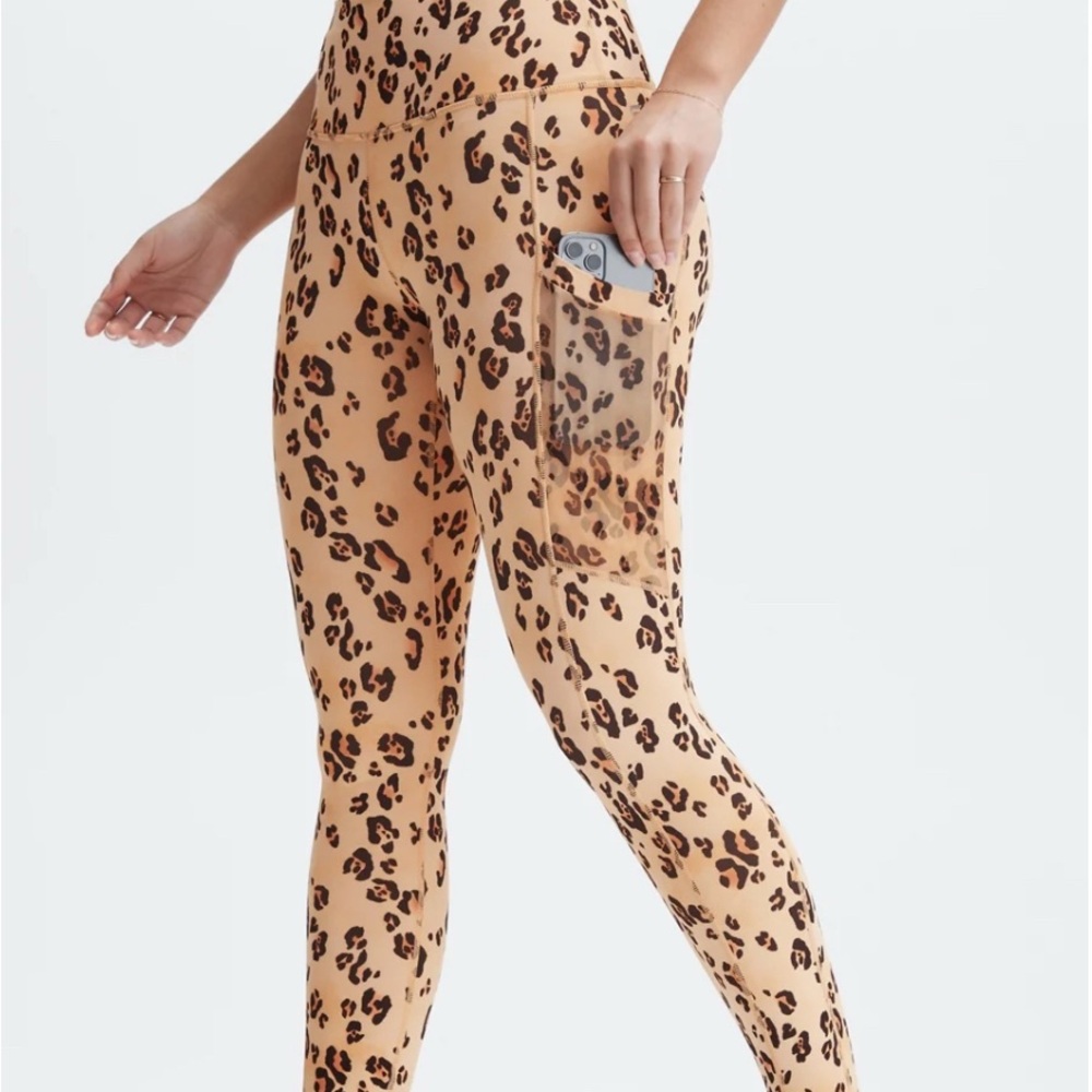 Fabletics Powerhold Leopard Print High-Waisted Leggings
